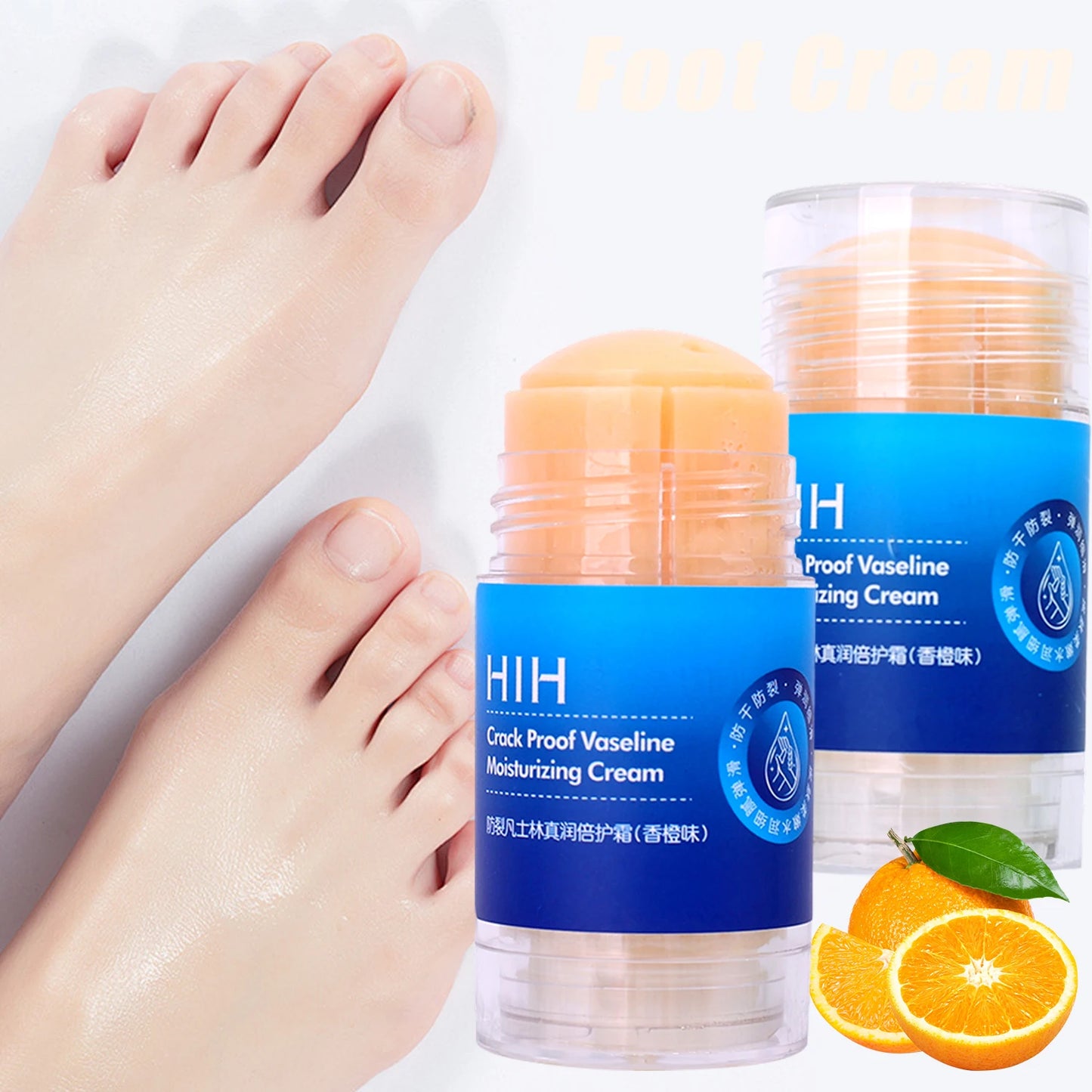 Moisturizing Exfoliation Feet Cream Stick Anti Cracking Double Protection Peach Orange Hand Foot Softening Dry Daily Foot Care