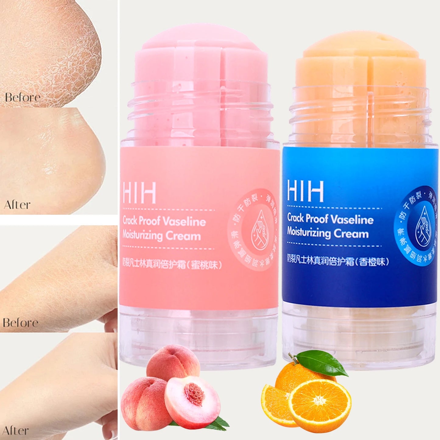 Moisturizing Exfoliation Feet Cream Stick Anti Cracking Double Protection Peach Orange Hand Foot Softening Dry Daily Foot Care